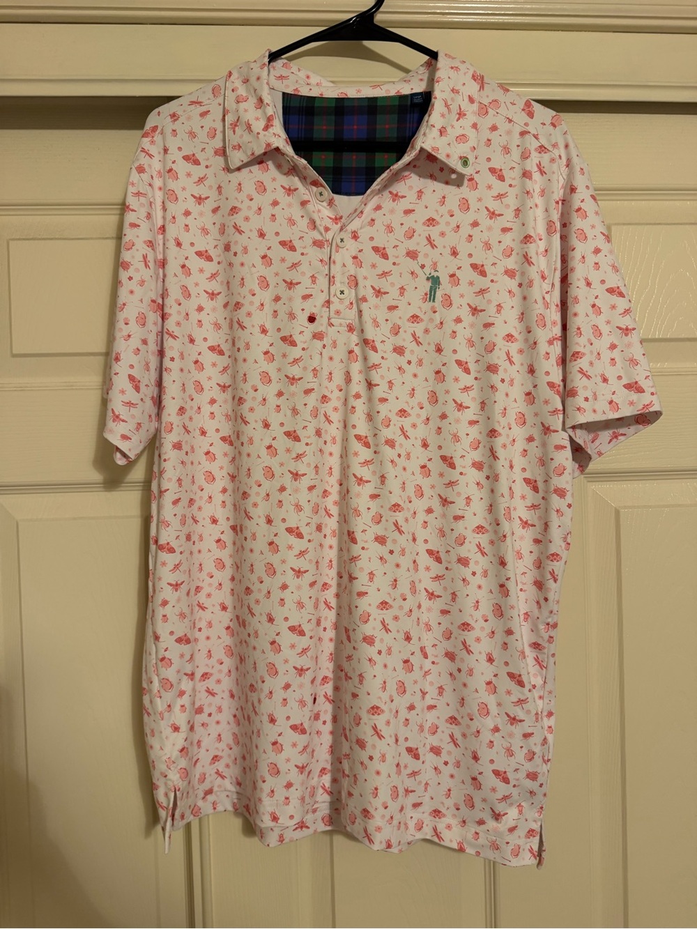 William Murray Mens Polo Golf Shirt Buggin' Out Moths Lady Bugs Beatles Size L